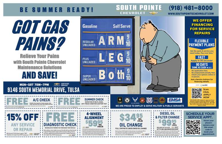 South Pointe Chevrolet May 2024 Value News display ad image