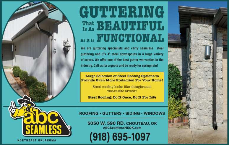 ABC Seamless of NE Oklahoma, Chouteau, OK April 2025 Value News display ad image