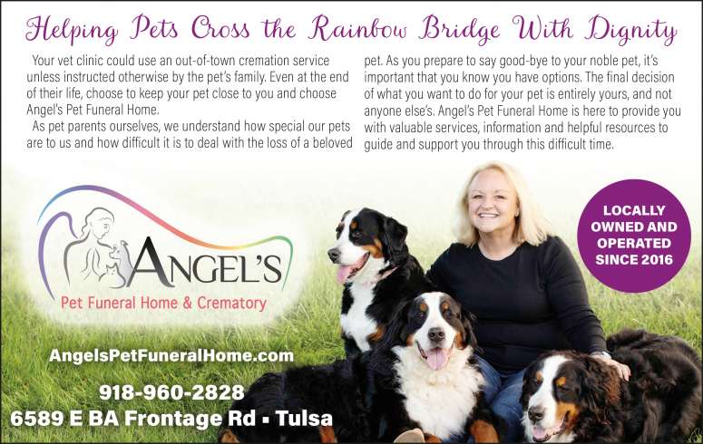 Angel's Pet Funeral Home & Crematory April 2025 Value News display ad image