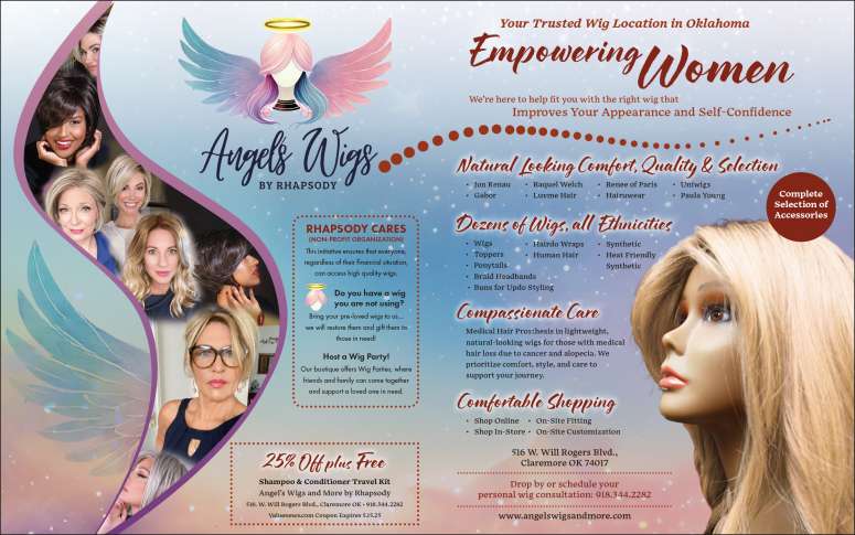 Angel's Wigs and More by Rhapsody April 2025 Value News display ad image