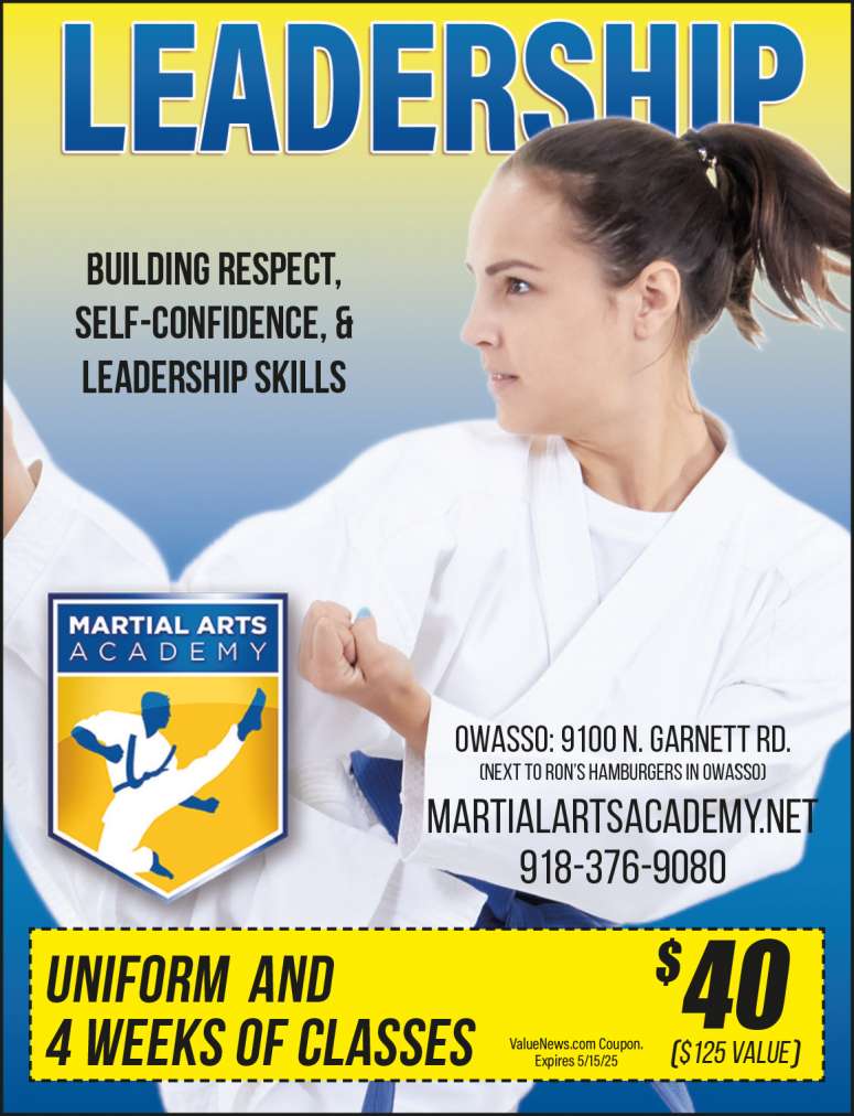 Martial Arts Academy April 2025 Value News display ad image
