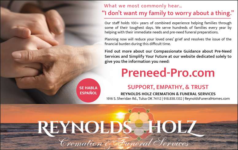 Reynolds Holz Cremation & Funeral Services April 2025 Value News display ad image