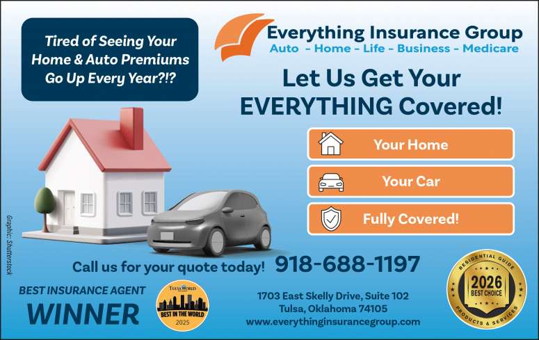 Everything Insurance provides home and vehicle insurance coverage.