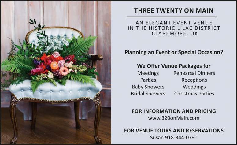 You'll find elegant decor at Three Twenty On Main.