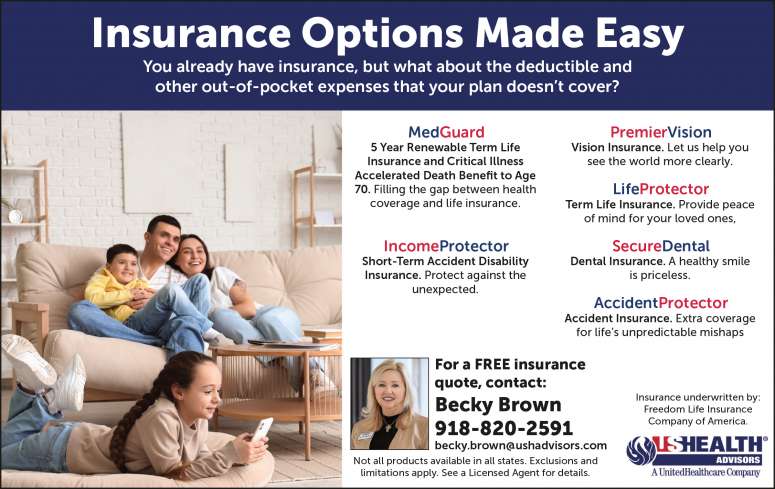 Becky Brown can help you secure insurance coverage.