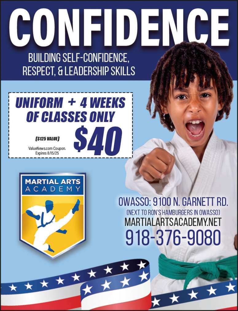 Martial Arts Academy July 2025 Value News display ad image