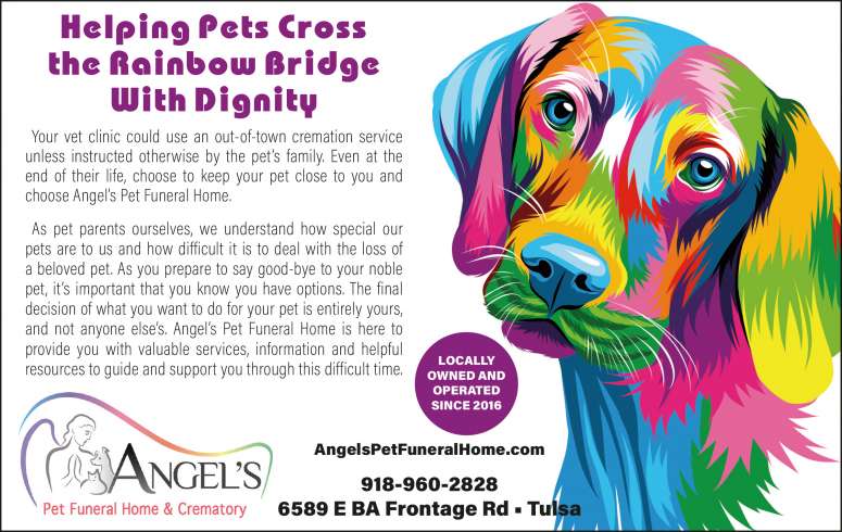 Angel's Pet Funeral Home & Crematory June 2025 Value News display ad image