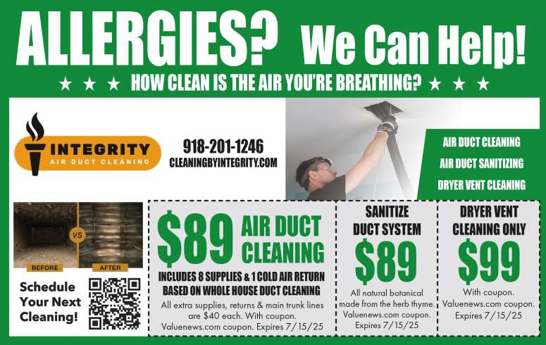 Integrity Air Duct Cleaning June 2025 Value News display ad image