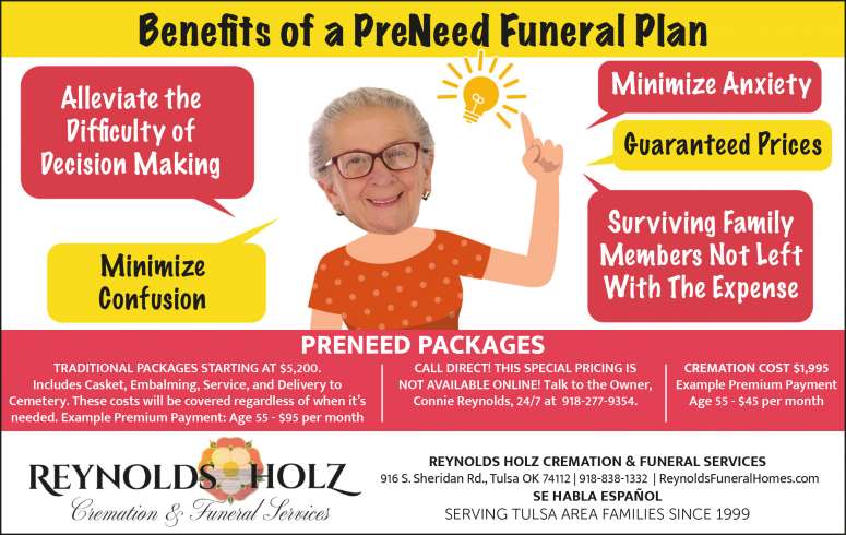 Reynolds Holz Cremation & Funeral Services June 2025 Value News display ad image