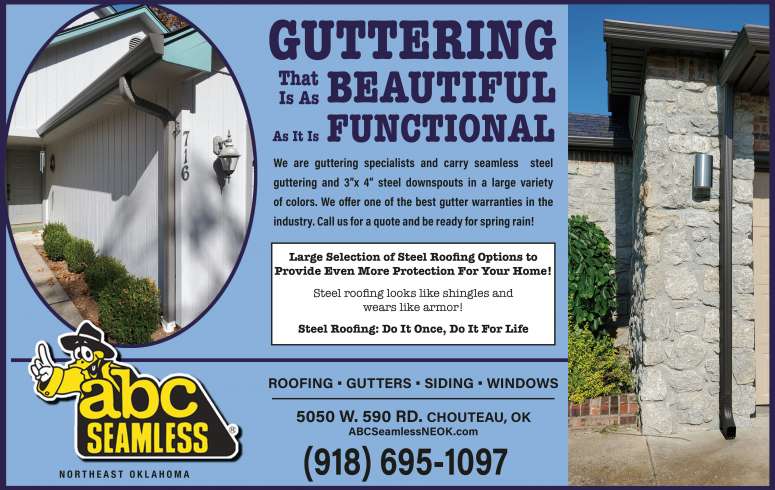 ABC Seamless of NE Oklahoma, Chouteau, OK May 2025 Value News display ad image