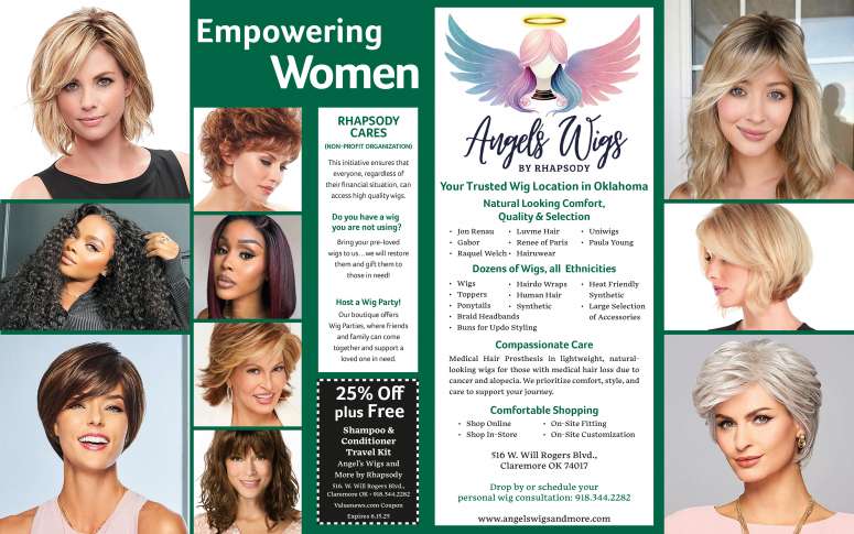Angel's Wigs and More by Rhapsody May 2025 Value News display ad image