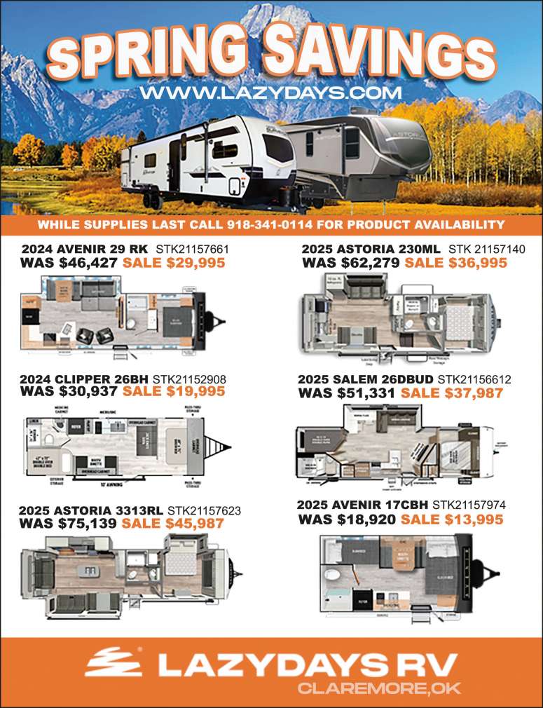Lazydays RV May 2025 Value News display ad image