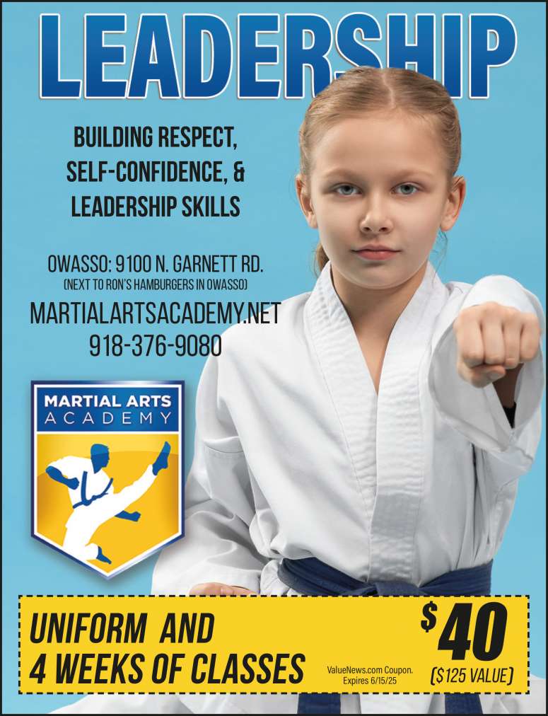 Martial Arts Academy May 2025 Value News display ad image