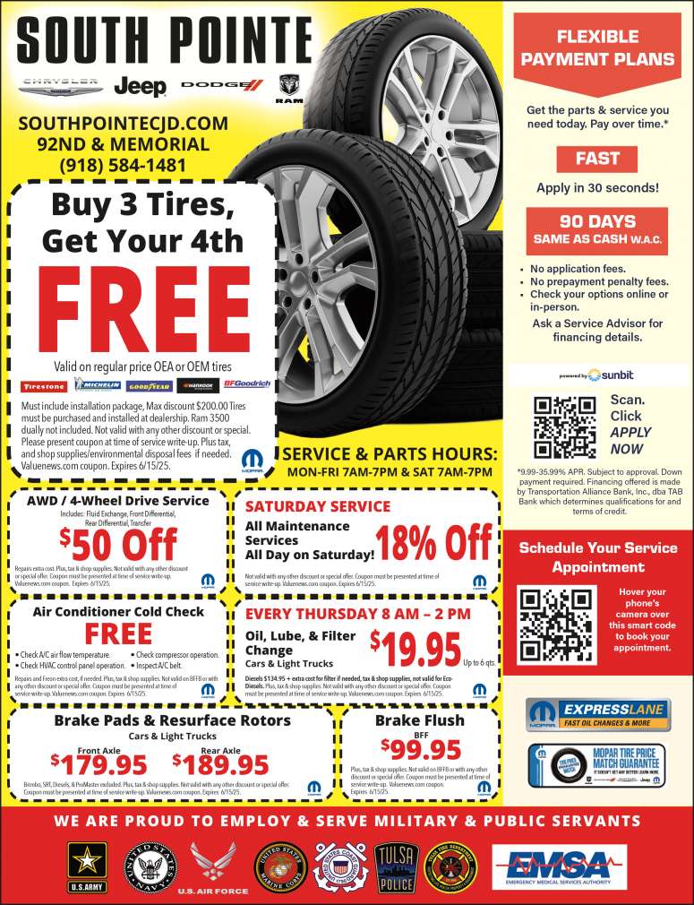 South Pointe Chrysler Jeep Dodge RAM May 2025 Value News display ad image