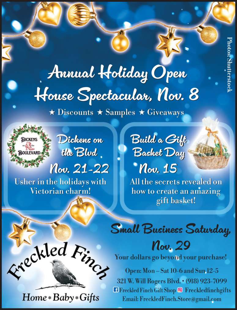 November holiday events from Freckled Finch Home • Baby • Gifts.