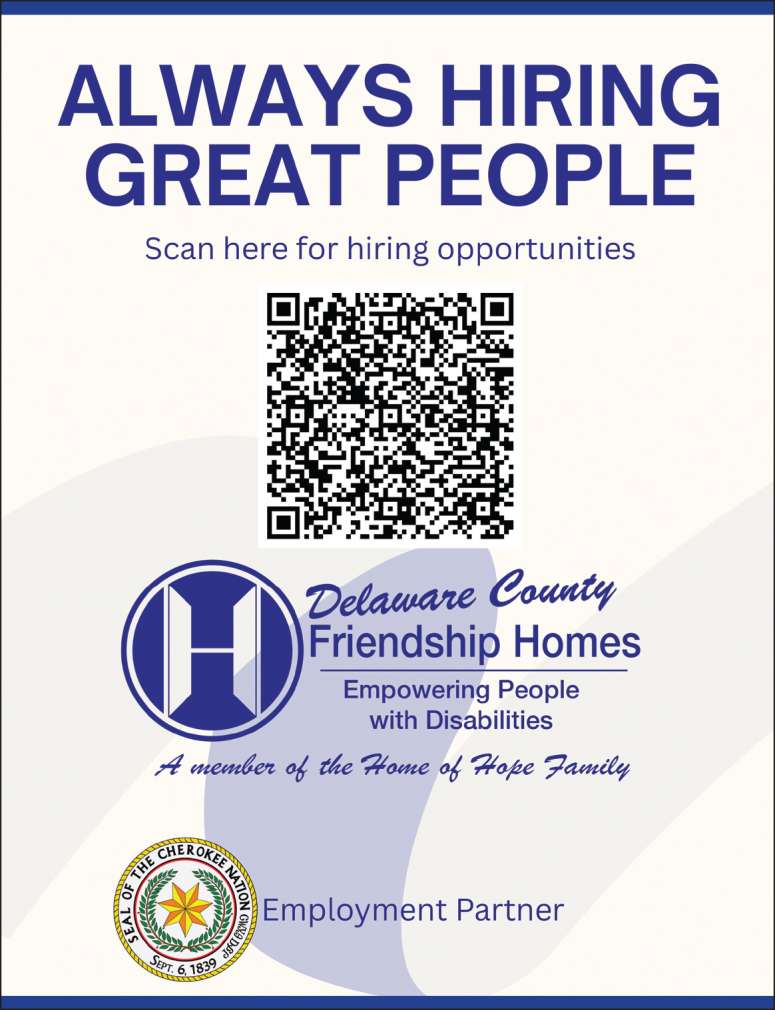 Home of Hope in Delaware County, Oklahoma is now hiring.