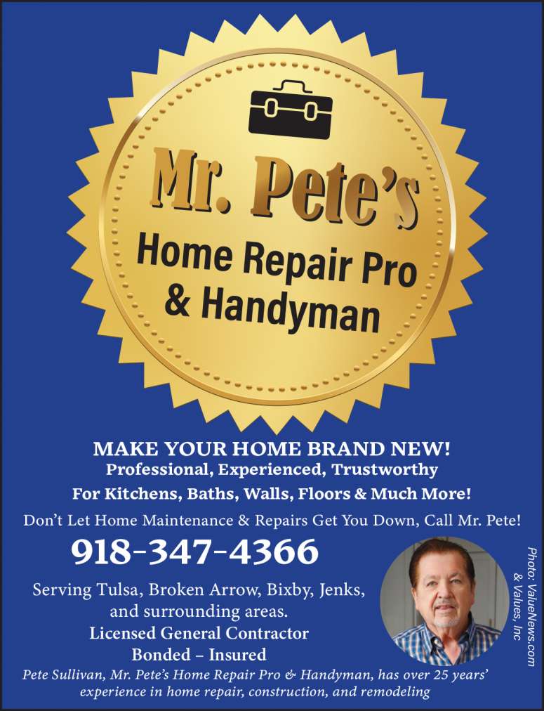 Mr. Pete's Home Repair Pro & Handyman specialized in home maintenance.