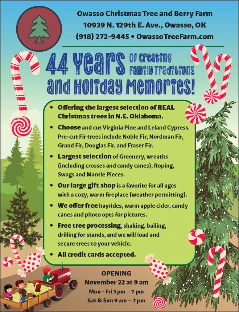 Owasso Christmas Tree & Berry Farm is a family tradition.