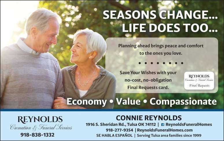 Life changes are eased by preplanning with Connie Reynolds.