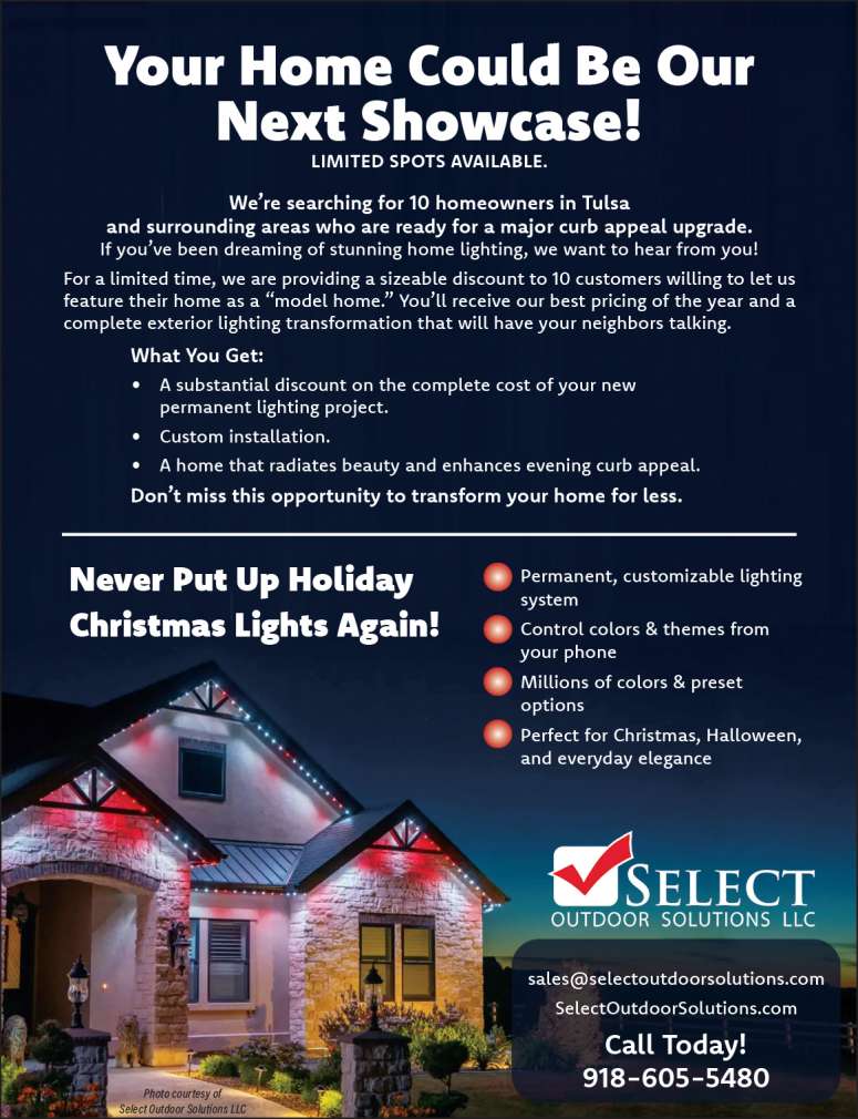 Permanent, customizable lighting available at Select Outdoor Solutions.