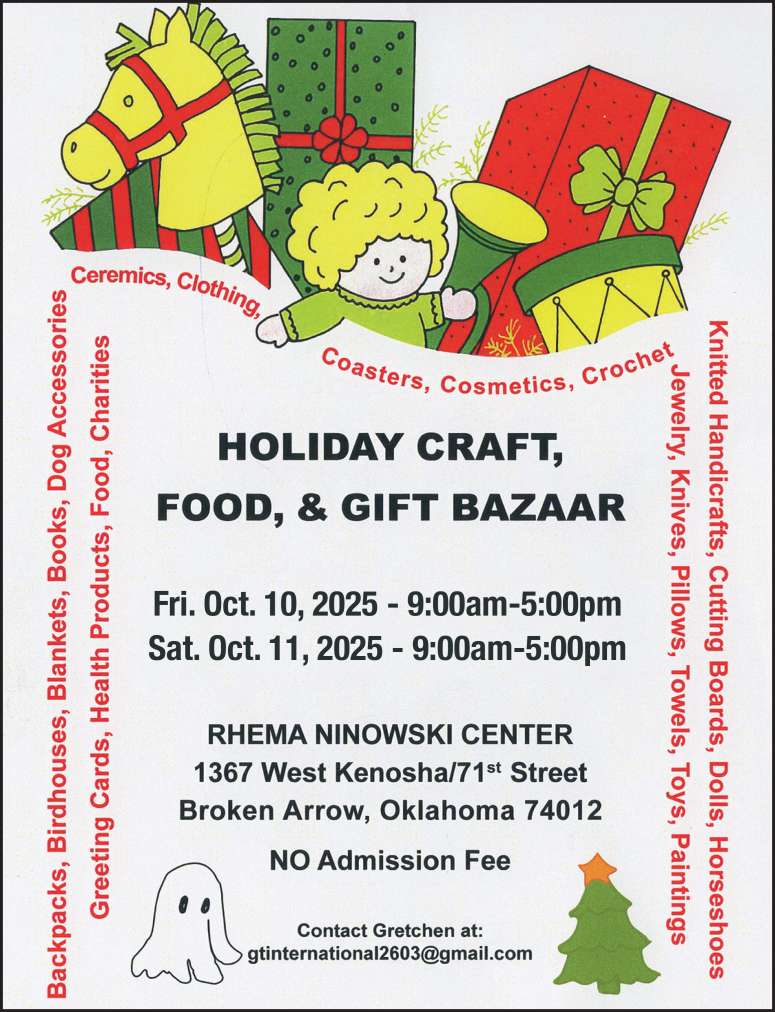 Holiday Craft, Food & Gift Bazaar Advertisement