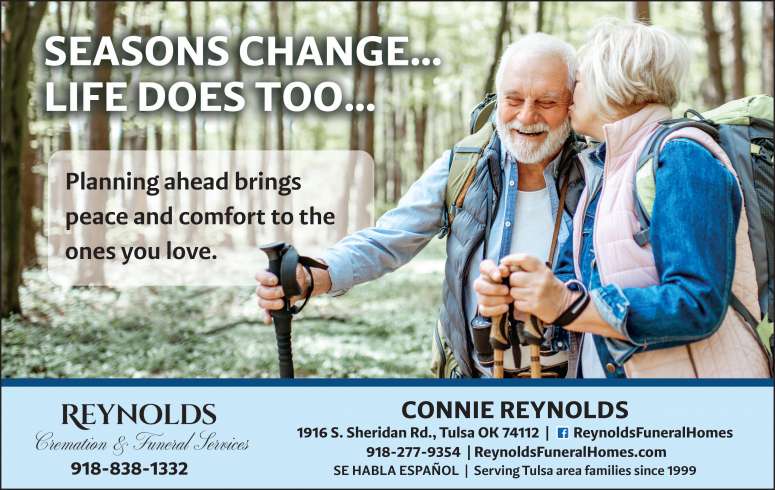 Life changes are eased by preplanning with Connie Reynolds.