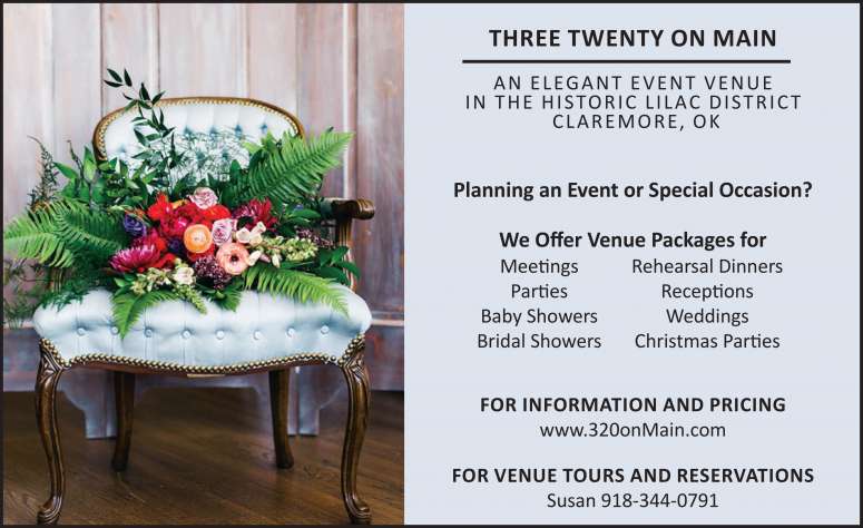 You'll find elegant decor at Three Twenty On Main.