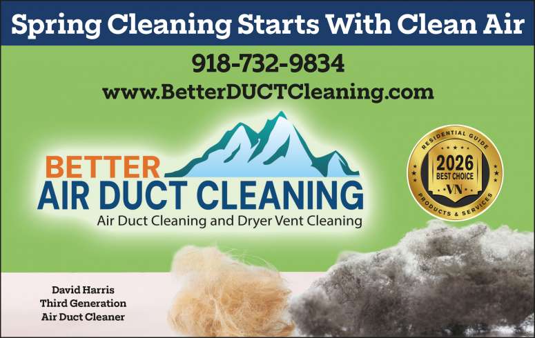 Better Air Duct Cleaning cleans indoor air.