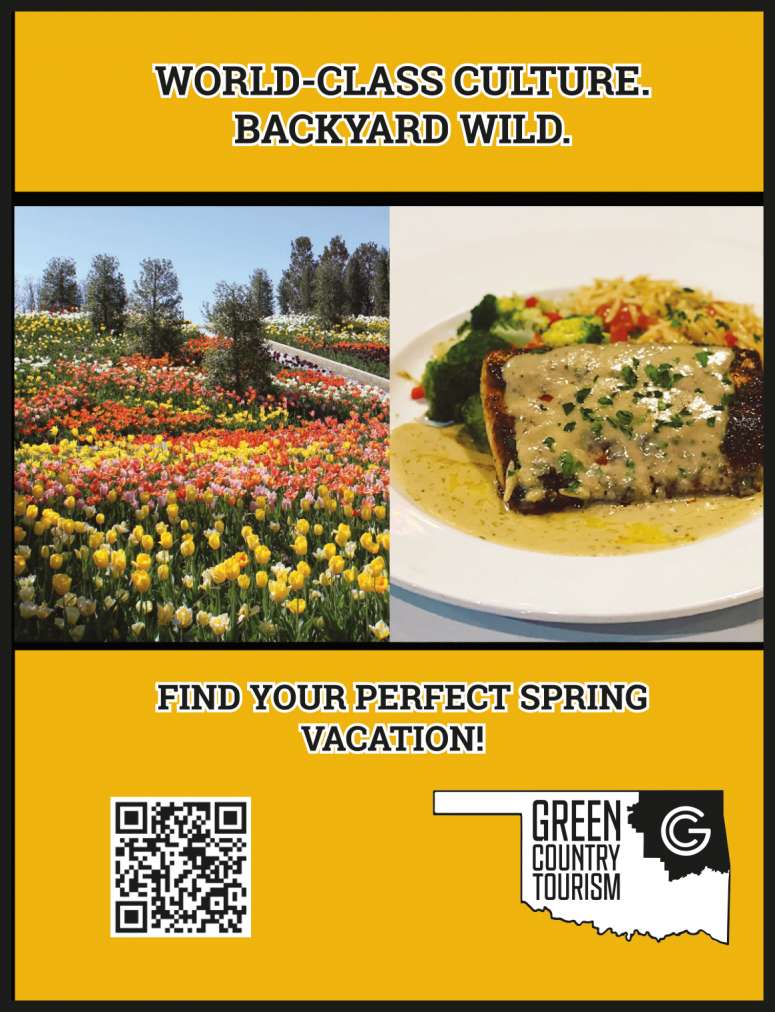 Green Country Tourism helps with vacation ideas.