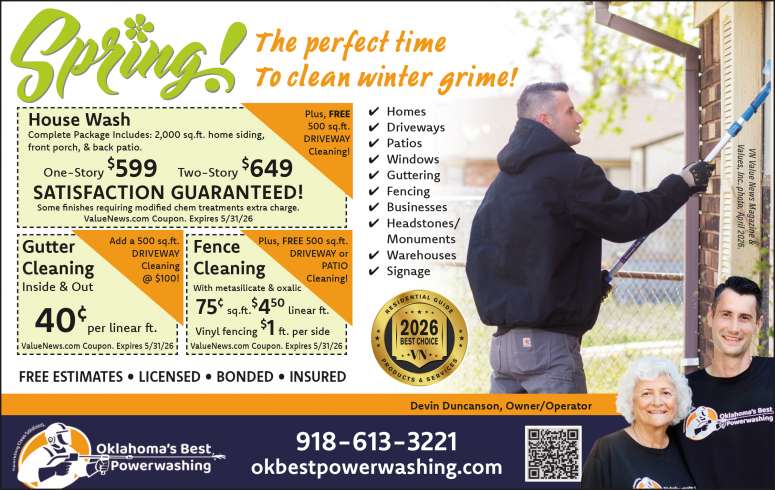 Oklahoma's Best Power Washing can increase your home's value.