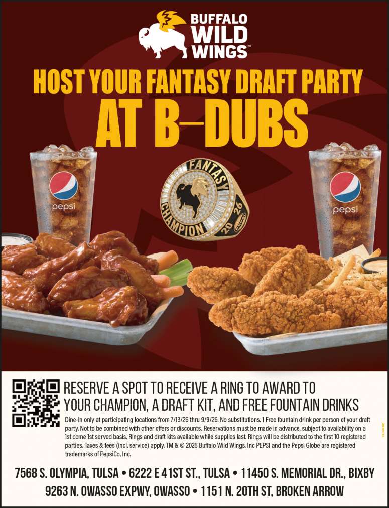 Host Your Fantasy Draft Party at Buffalo Wild Wings.