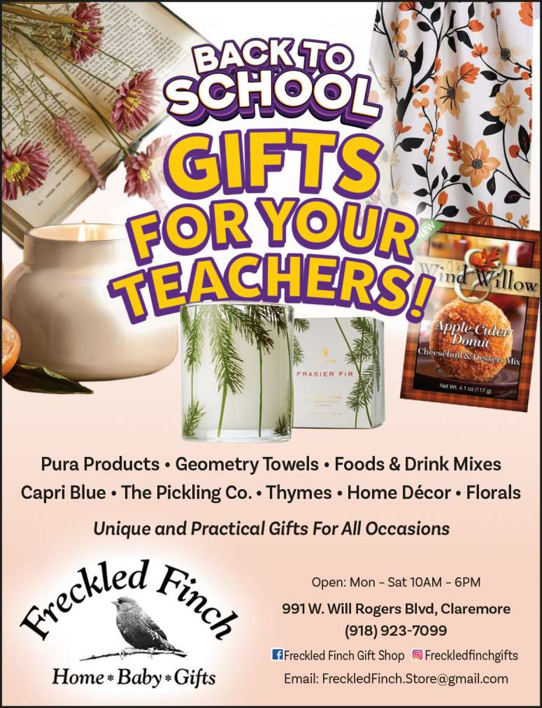 Find gifts for your teachers at Freckled Finch.