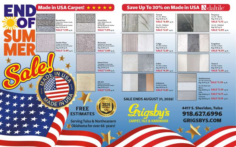 Grigsby's has discounted prices during their Made In America sale.