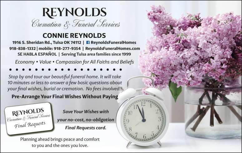 Life changes are eased by preplanning with Connie Reynolds.