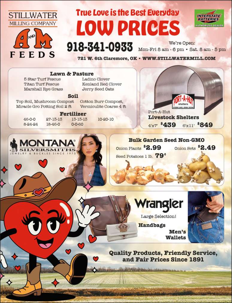 A selection of products available at Stillwater Milling Company.