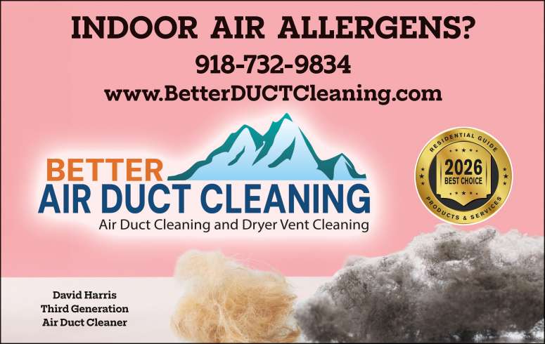 Better Air Duct Cleaning cleans indoor air.