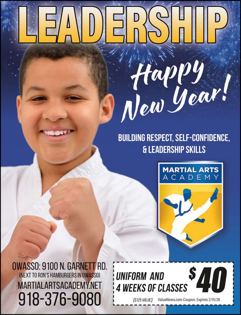 Individuals develop focus while practicing martial arts.