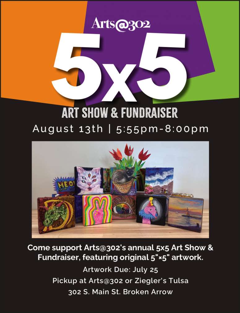 5x5 Art Show and Fundraiser at Arts302