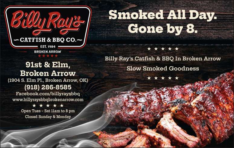 Catfish & BBQ is available at Billy Ray's Catfish & BBQ Co