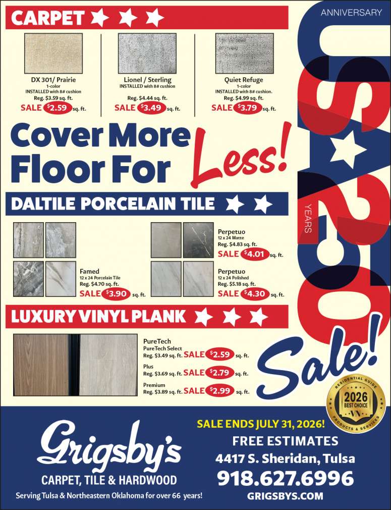 Grigsby's has discounted prices during their USA 250 sale.