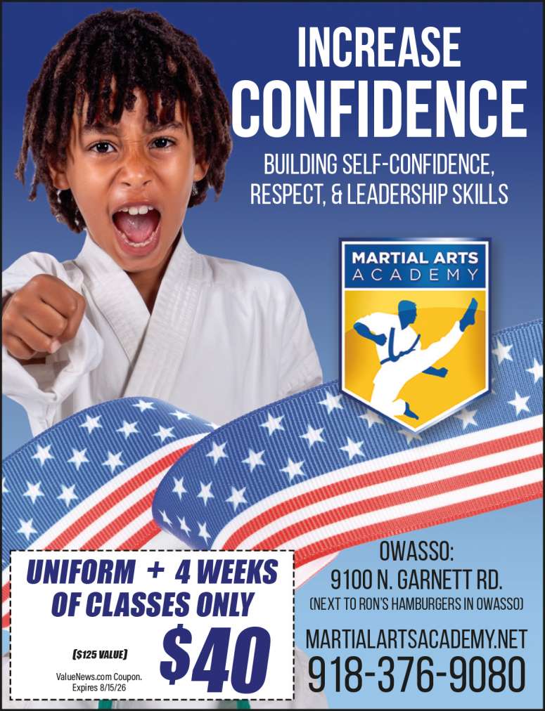 Individuals develop confidence and respect while practicing martial arts.