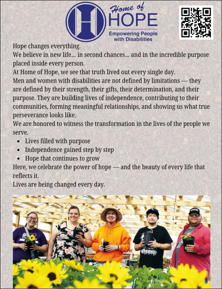 Join the Home of Hope Team.