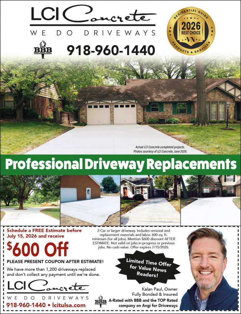 LCI Concrete $600 off coupon for Value News readers.