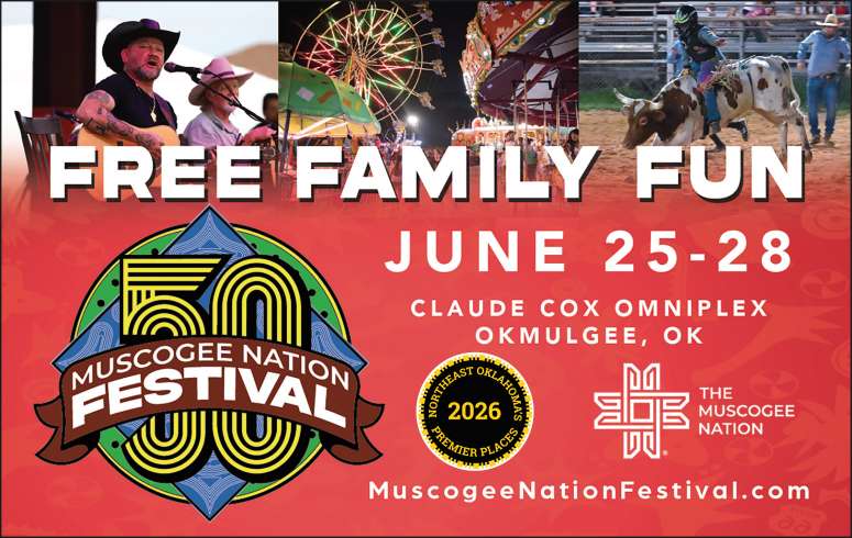 The Muscogee Nation Festival is June 25-28, 2026