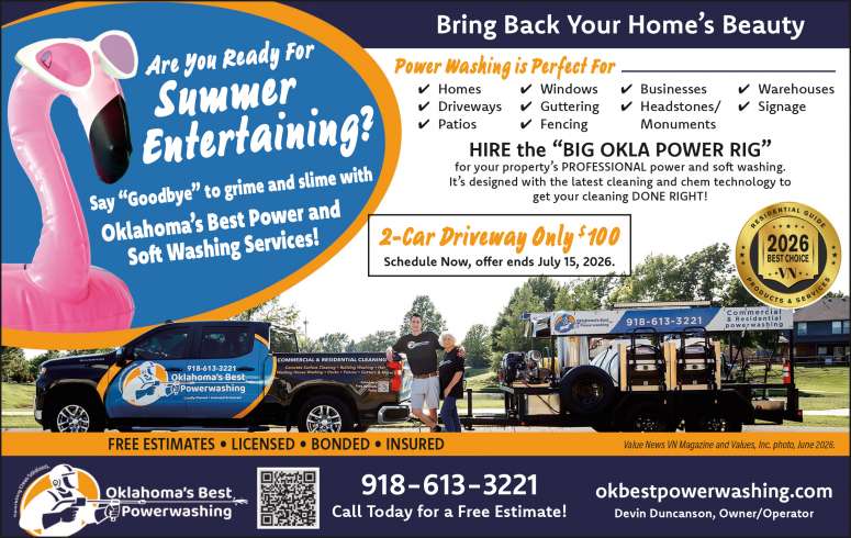Oklahoma's Best Power Washing can increase your home's value.