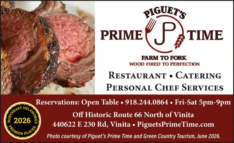 Gourmet Farm to Fork Dining at Piguet's Prime Time.