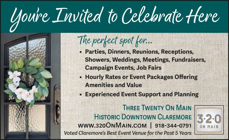Host your celebration at Three Twenty On Main.