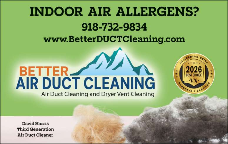 Better Air Duct Cleaning cleans indoor air.
