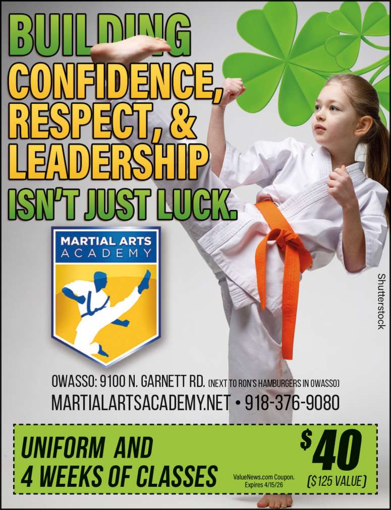 Individuals develop confidence and respect while practicing martial arts.
