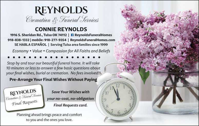 Life changes are eased by preplanning with Connie Reynolds.